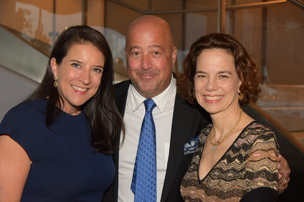 Christina Grdovic, Andrew Zimmern, and Dana Cowin Photo Credit: Rob Rich / Society Allure