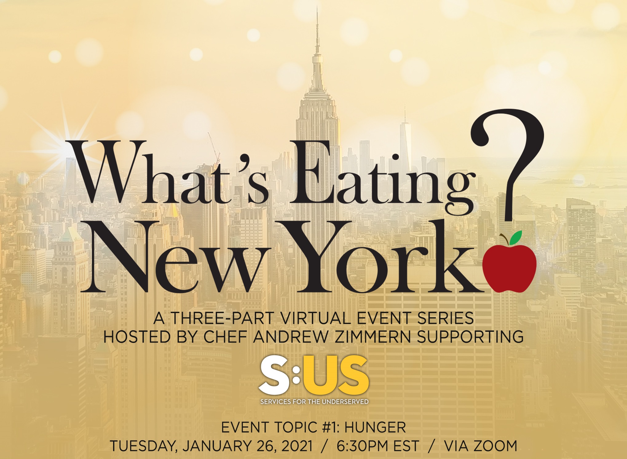 Join us for our first virtual event on Tuesday, January 26, 2021 at 6:30pm EST