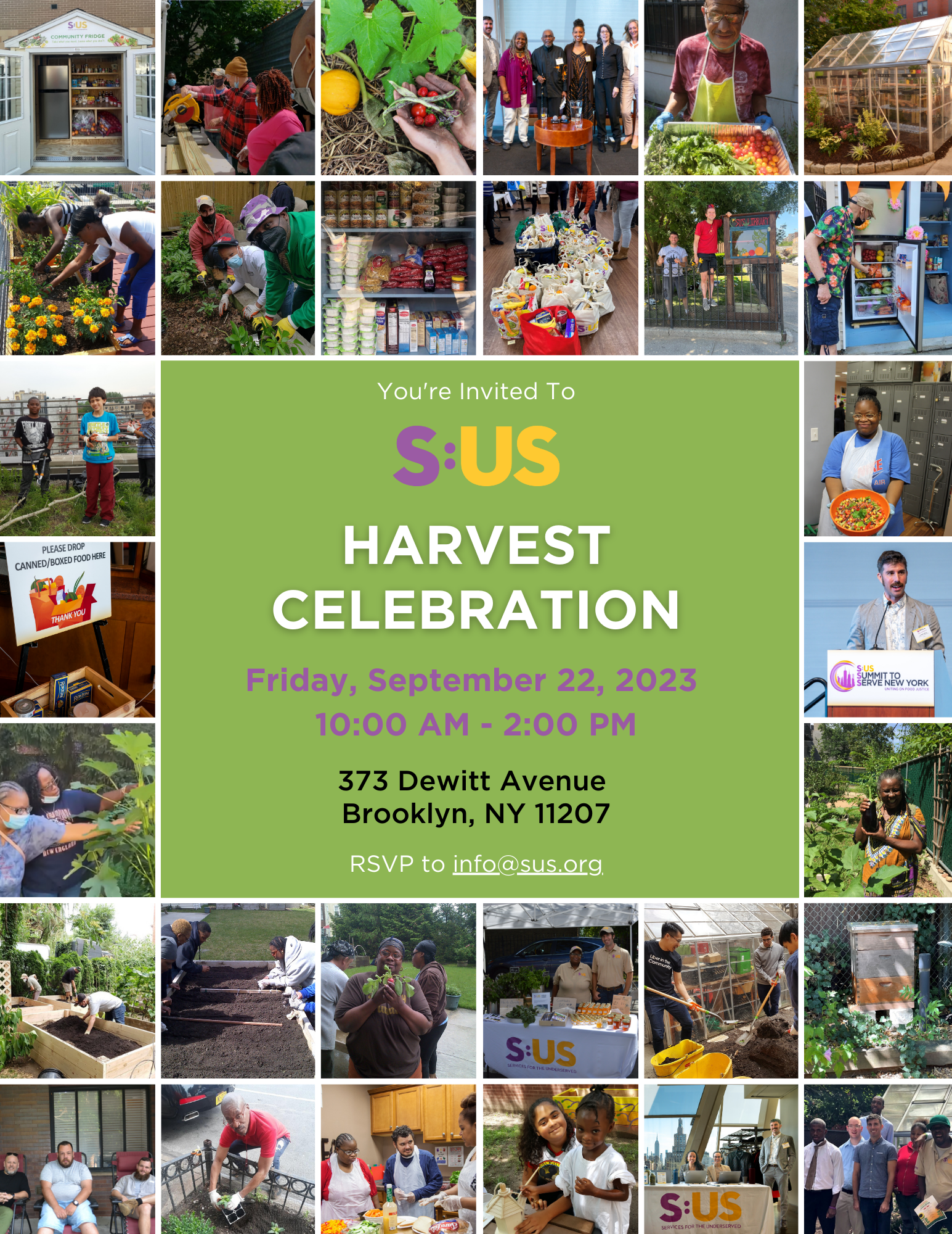 Join our Harvest Celebration on September 22, 2023