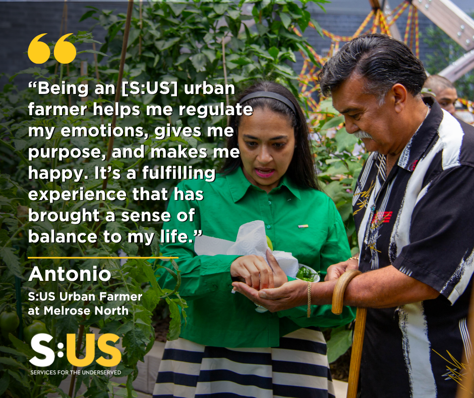 Antonio Finds His Place to Grow at S:US Urban Farms®