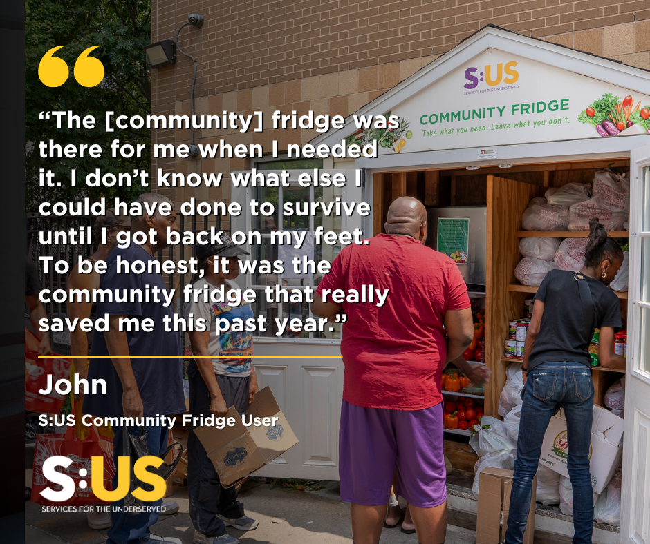 How S:US’ Community Fridge Helped John Survive